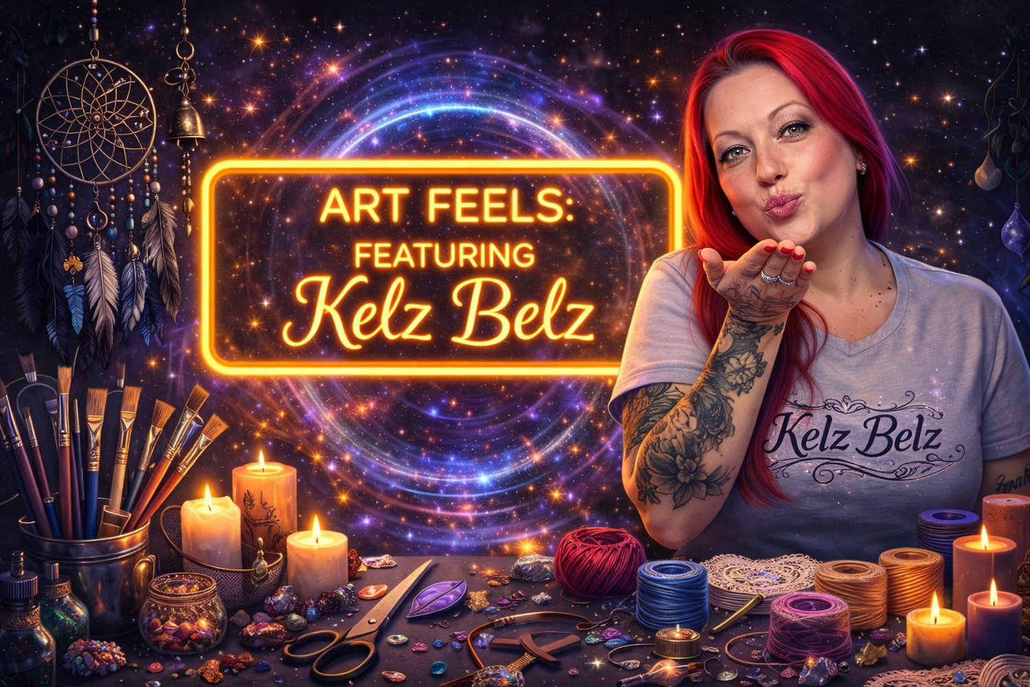 KELZ BELZ™: THE PYROGRAPHY & POP ART FUSHION PAINTING COLLECTION.