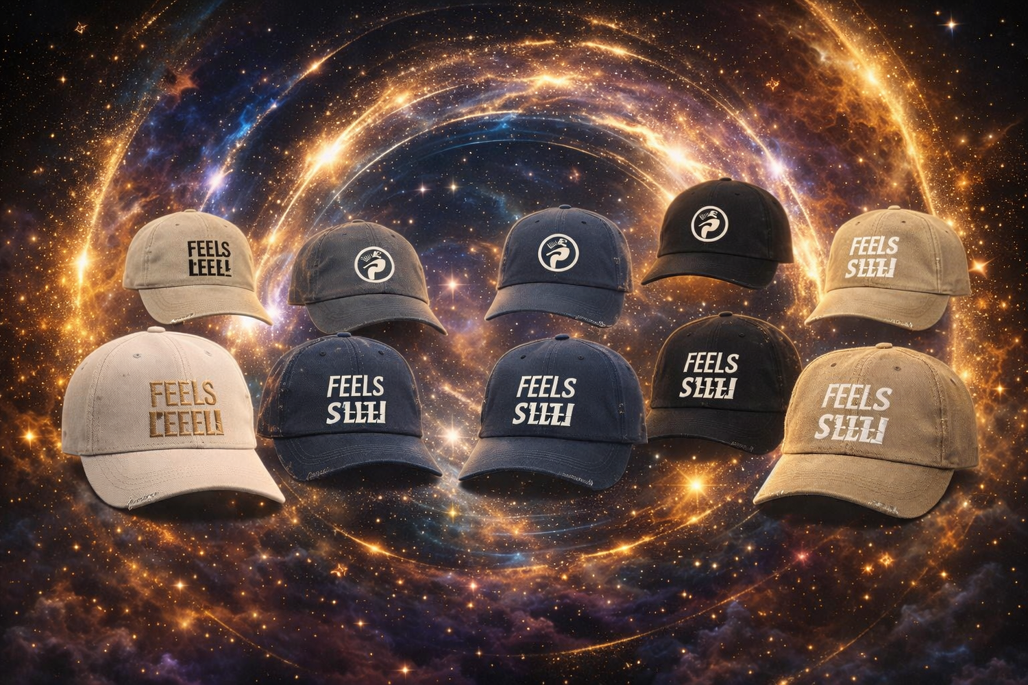 FEEL THE FEELS™ : DISTRESSED DAD HATS.