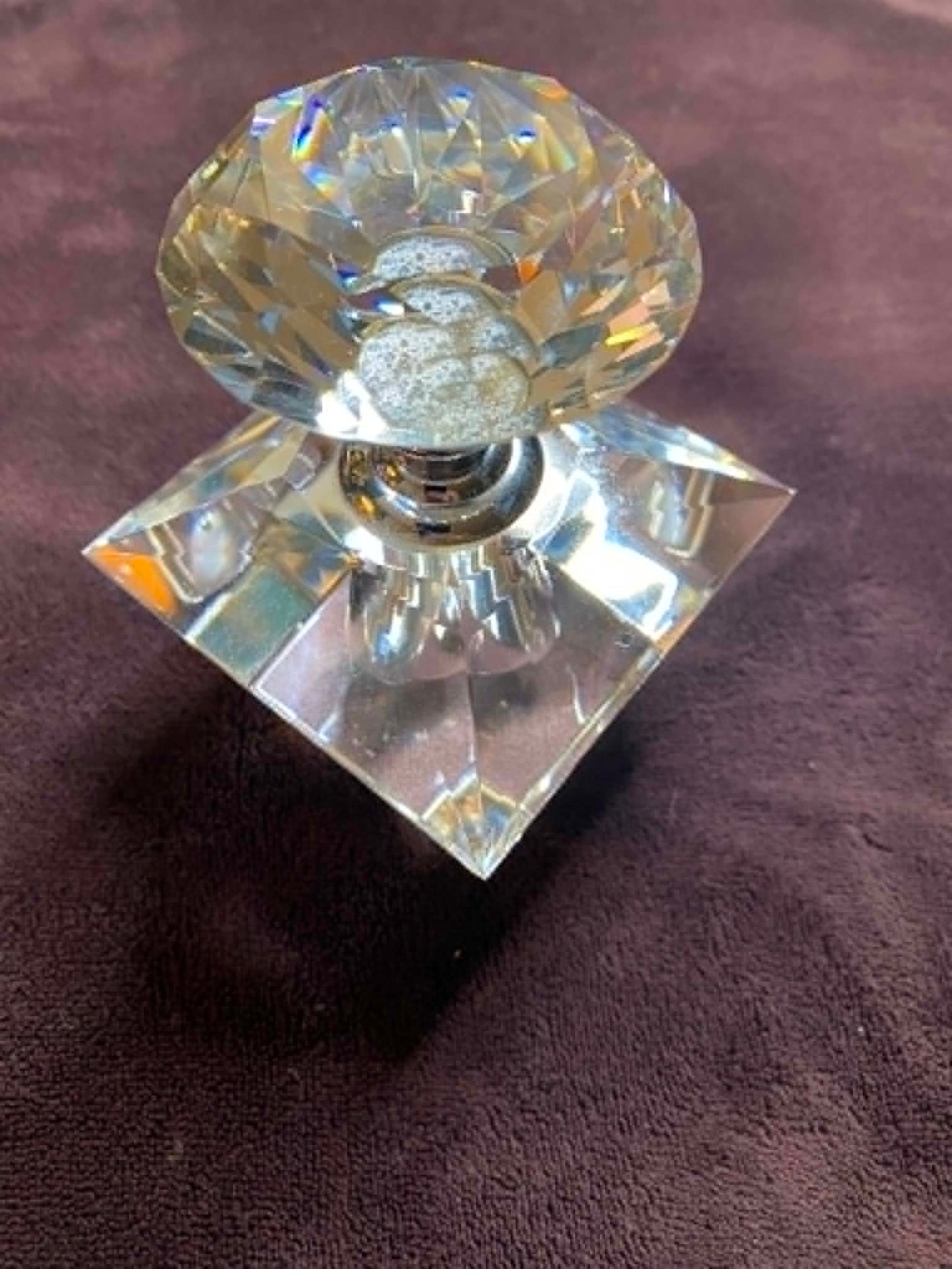 U.NIQUE DROPS™: Vintage Cut Crystal Perfume Bottle. Includes Stopper. Elegant Vanity Décor. Luxe & Heavy. 23 oz.