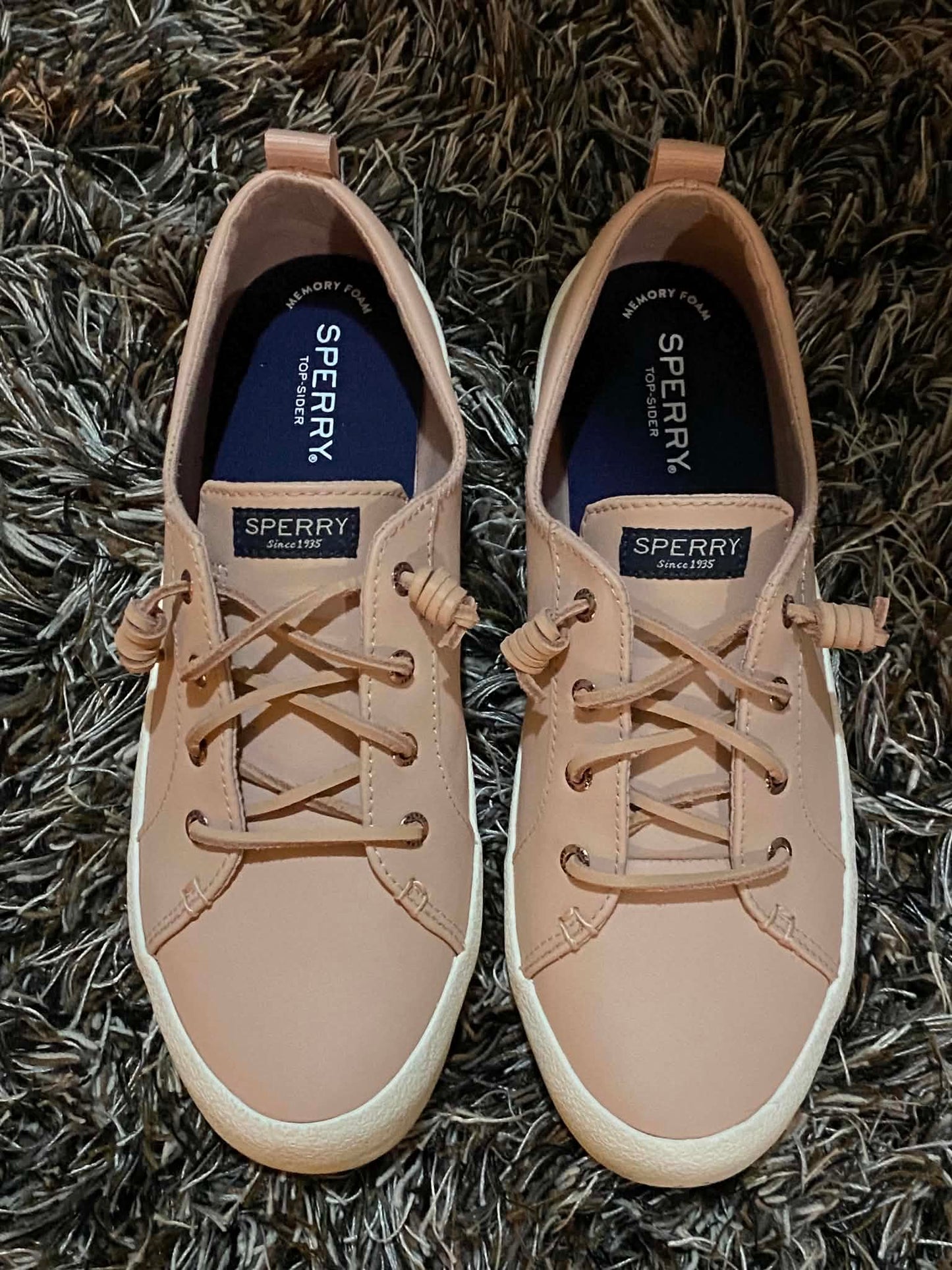 U.NIQUE DROPS™: Women's. Dusty Rose Pink. Memory Foam. Sperry Top-Sider. Casual Lace-Up Sneakers. Size 10.
