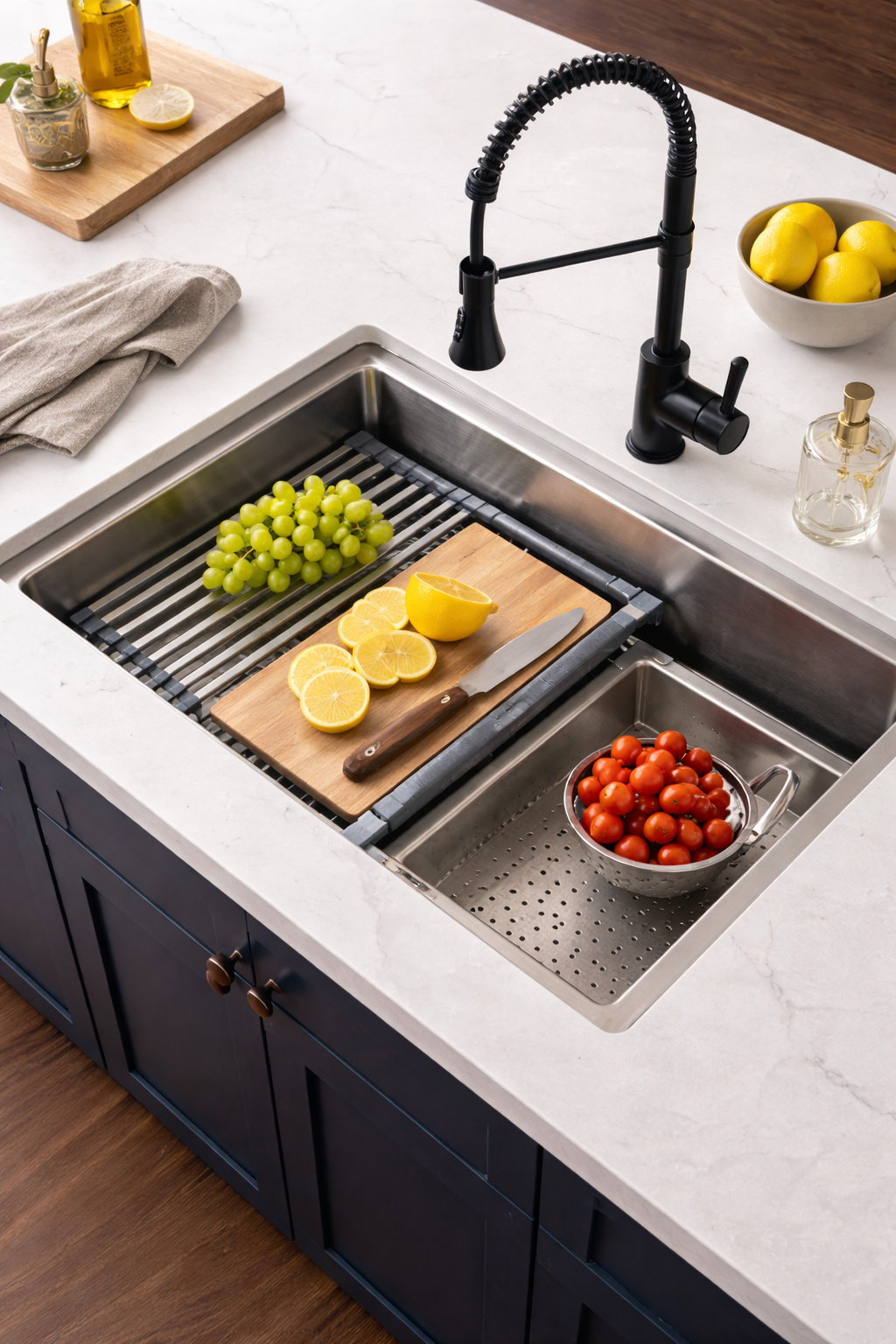 Glacier Bay Stainless Steel Workstation Sink (14512) – Like New – Pickup in Lowell IN