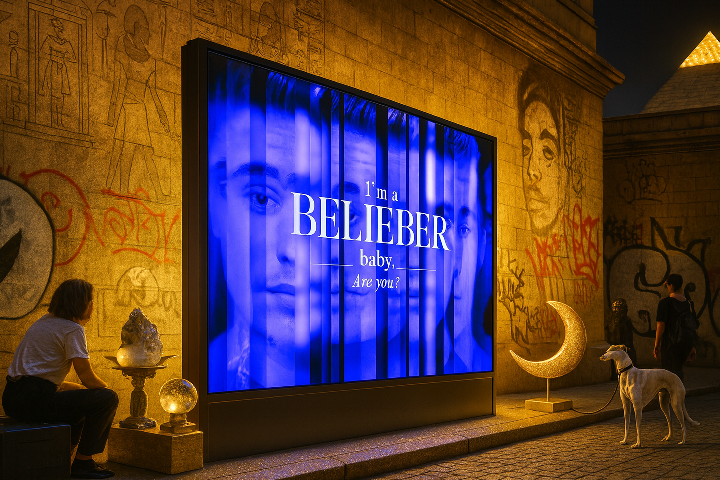 ART FEELS: I'm a "Belieber", Baby - Indoor and Outdoor Silk Poster - JoJo the Creator.