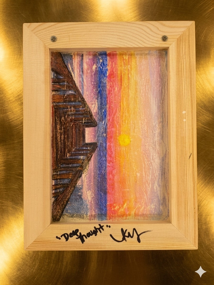 KELZ BELZ™: "Deep Thought" - Original Hand-Painted Retro Wall Art - 12x9 Pop Art.