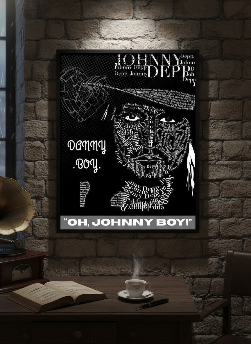 ART FEELS: Oh, Johnny Boy! Indoor and Outdoor Silk Poster - JoJo the Creator.
