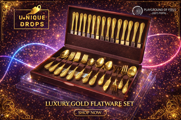 U.NIQUE DROPS™: Farberware Antique Gold Flatware (63-Piece Set).