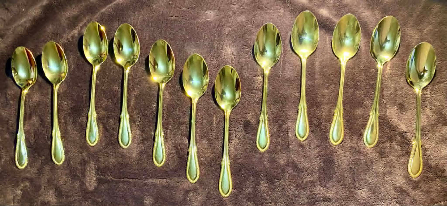 U.NIQUE DROPS™: Farberware Antique Gold Flatware (63-Piece Set).
