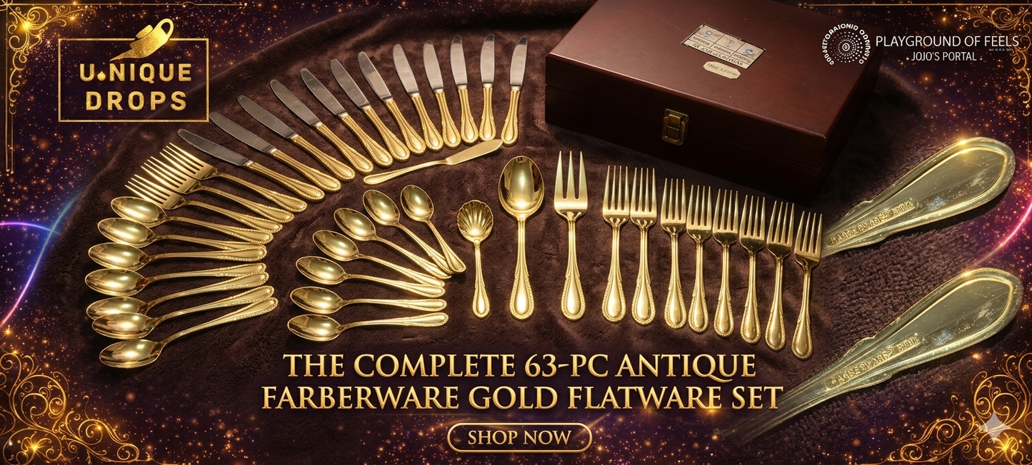U.NIQUE DROPS™: Farberware Antique Gold Flatware (63-Piece Set).