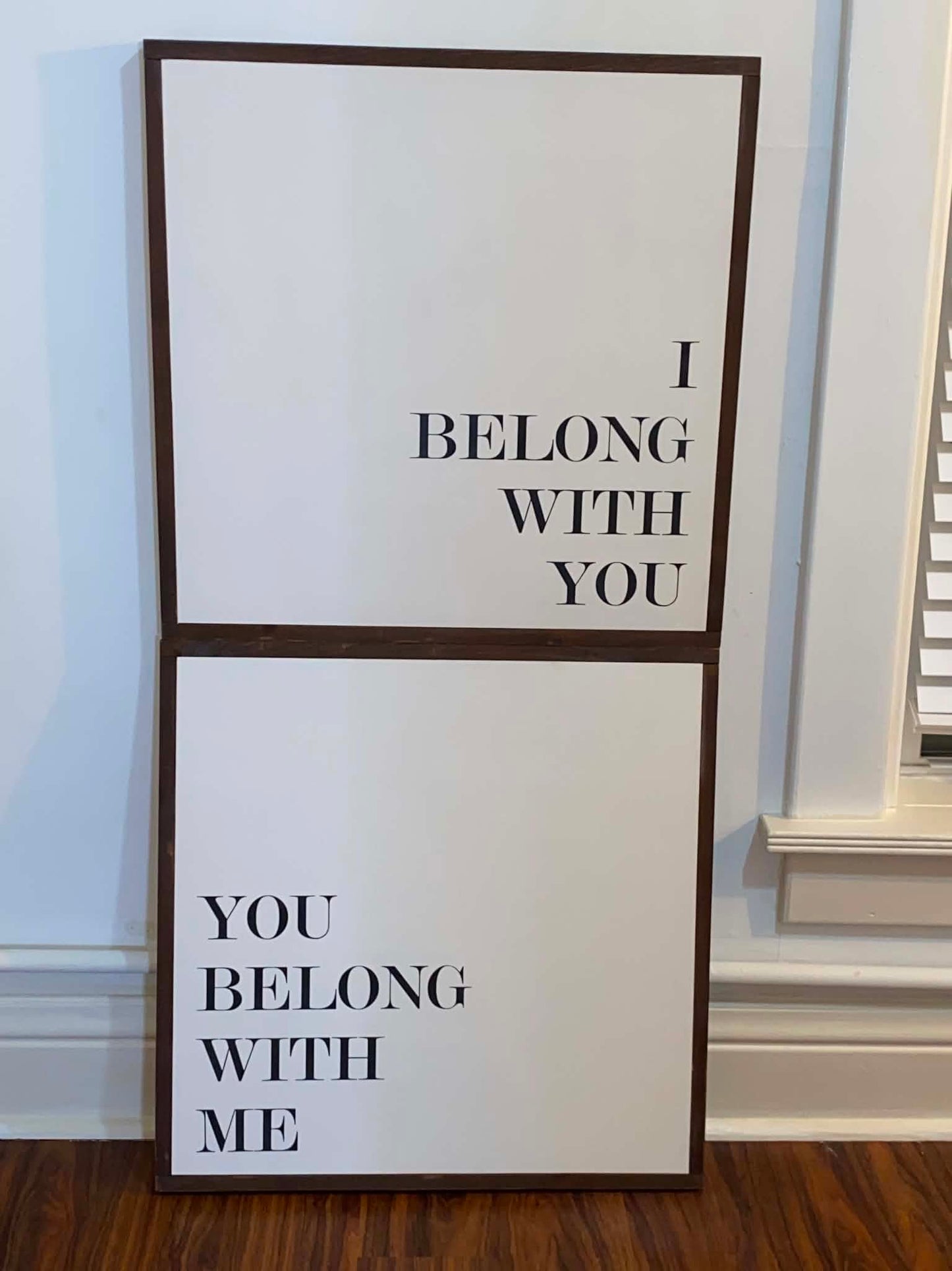 U.NIQUE DROPS™: Hunt & Gather “You Belong With Me / I Belong With You”. 2-Piece Wall Decor Set. 25" x 25". Local Pickup Only!