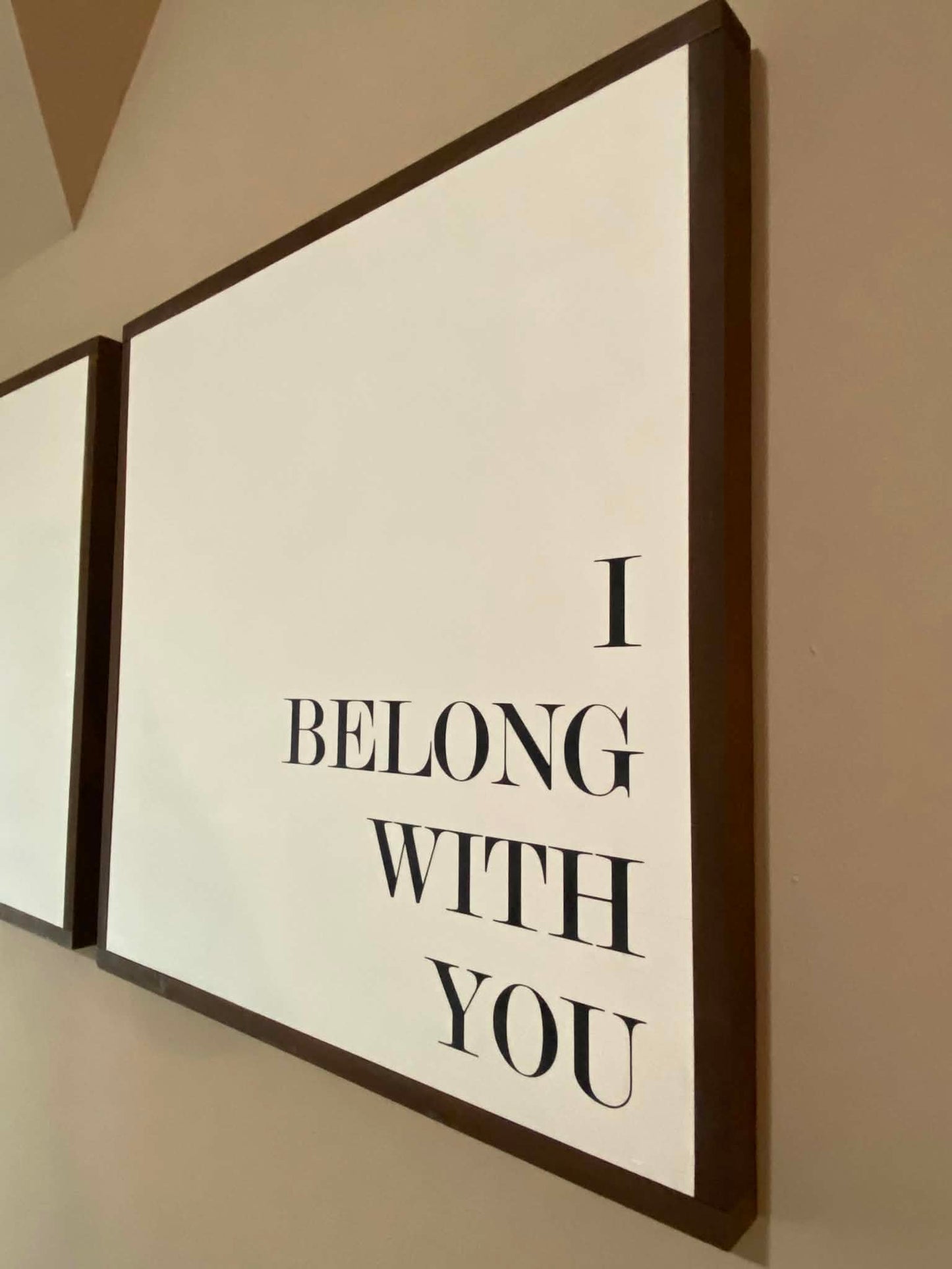 U.NIQUE DROPS™: Hunt & Gather “You Belong With Me / I Belong With You”. 2-Piece Wall Decor Set. 25" x 25". Local Pickup Only!
