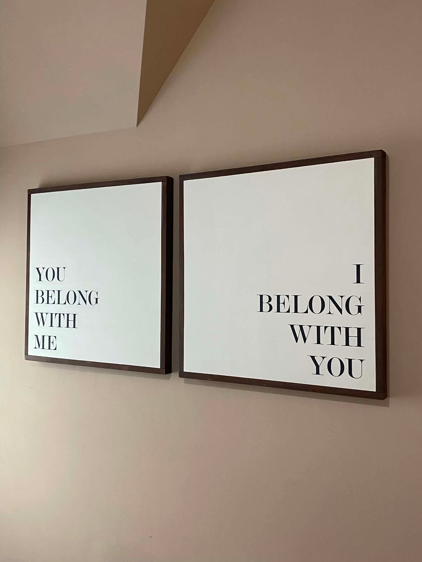 U.NIQUE DROPS™: Hunt & Gather “You Belong With Me / I Belong With You”. 2-Piece Wall Decor Set. 25" x 25". Local Pickup Only!