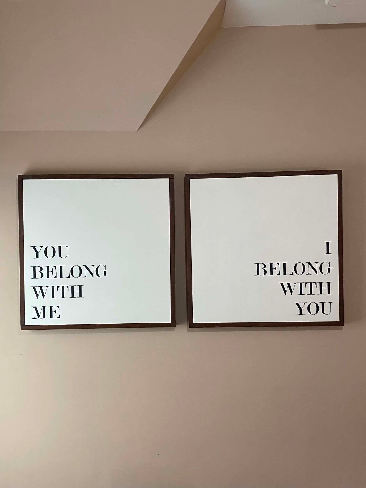 U.NIQUE DROPS™: Hunt & Gather “You Belong With Me / I Belong With You”. 2-Piece Wall Decor Set. 25" x 25". Local Pickup Only!