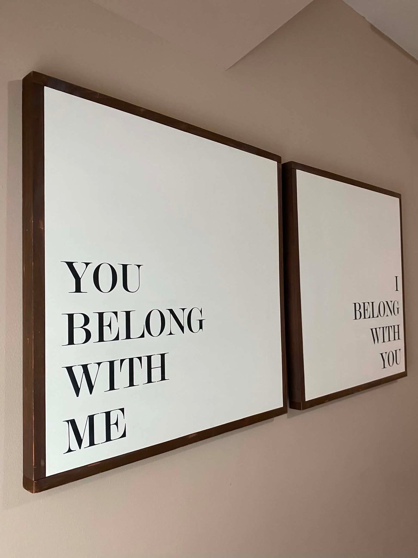 U.NIQUE DROPS™: Hunt & Gather “You Belong With Me / I Belong With You”. 2-Piece Wall Decor Set. 25" x 25". Local Pickup Only!